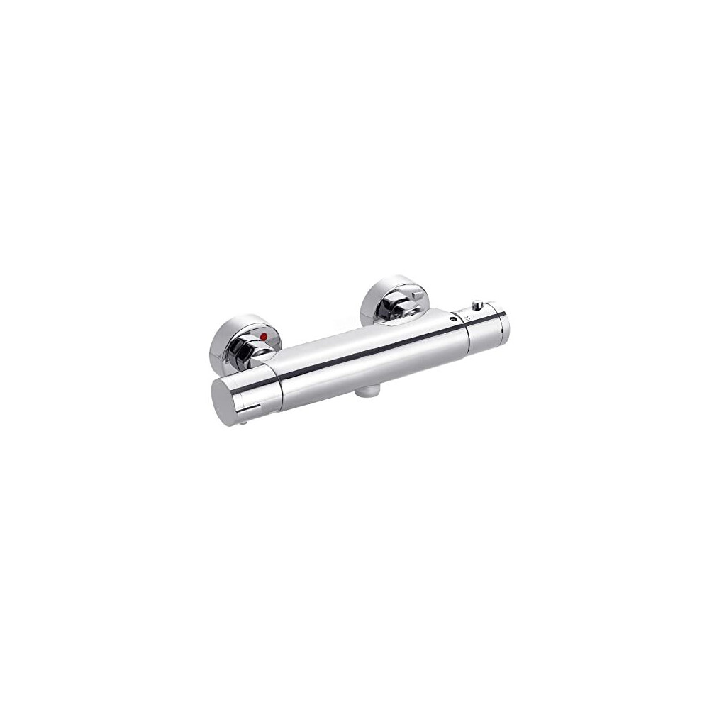 Thermostatic Shower Mixer Bar Single Lever Exposed Bath Shower Mixer Valve Anti Scald Tap, Hot Cold Water Mixer Constant Temperature Control For 6902210154983