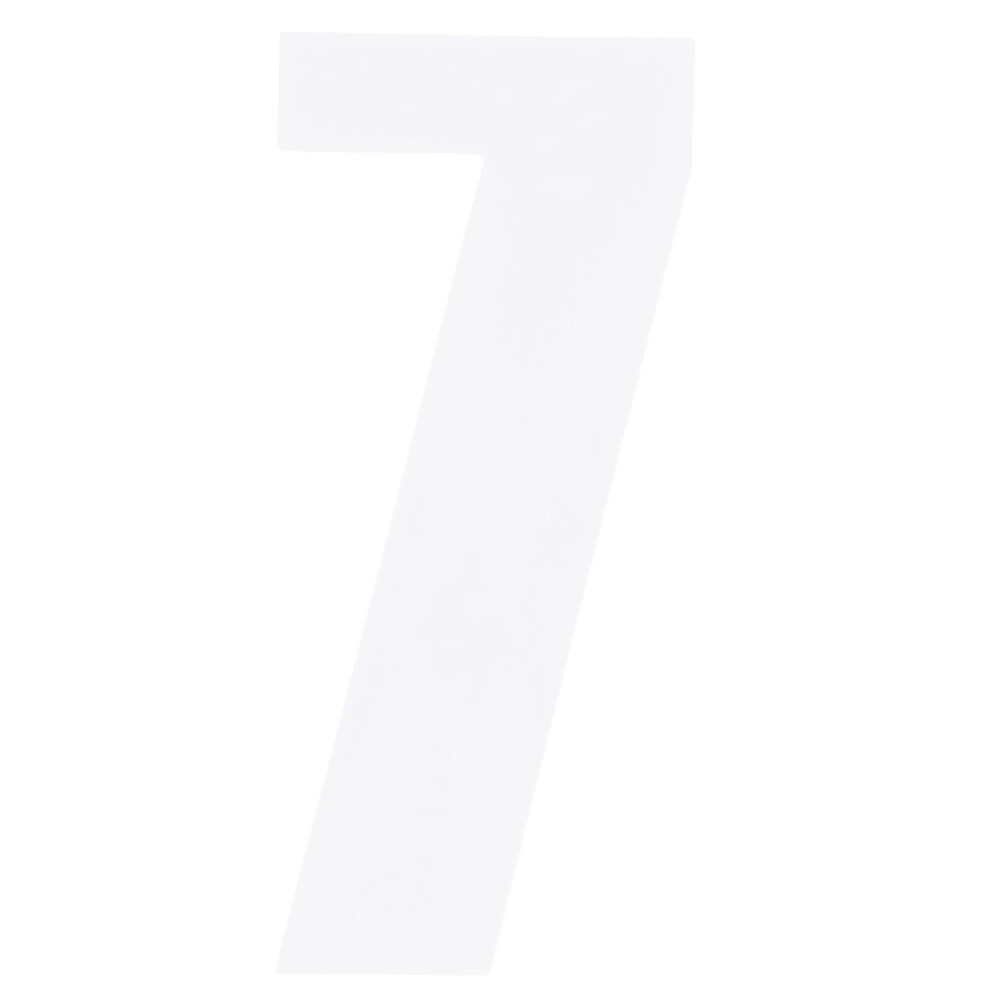 (6 Inch) Bike It Race Numbers Decal - #7 White 5034862251558