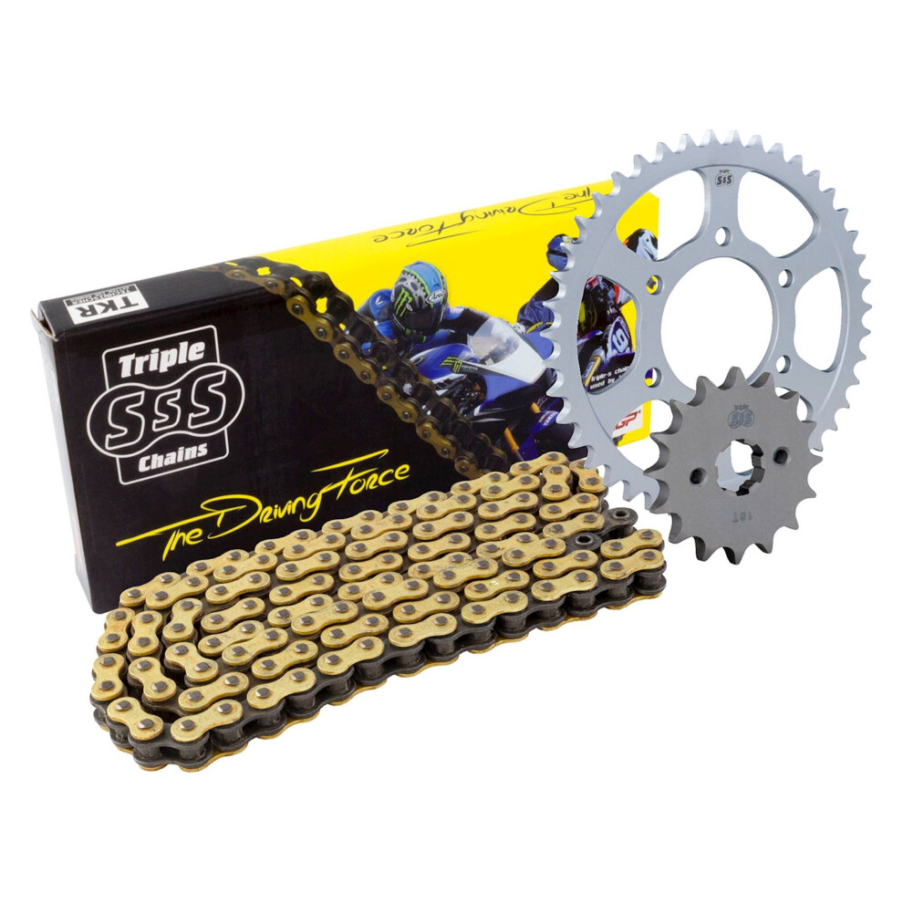 Triple-S Kawasaki Z1000 SX GBF 11 Chain & Sprocket Kit Gold-image-OPC-PB7BCG6-NEW