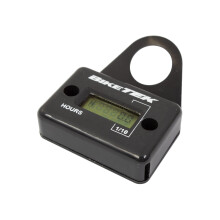 BikeTek Engine Hour Meter Black With Bracket