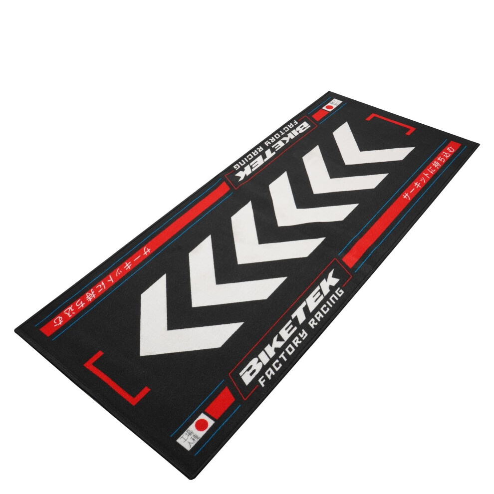 Biketek Series 7 Garage Mat Rising Sun / - 190 X 80 Cm Black/Red 5034862458711