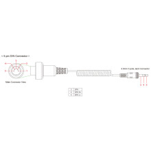 Audio kabel - Sena - Stereo plug naar DIN 5-pins - Zwarte kleur - DIN-interface