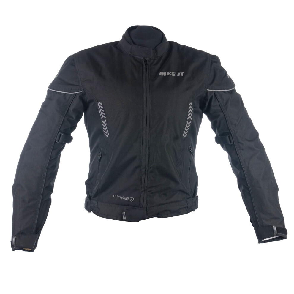 (L) Bike It Insignia Ladies Motorcycle Jacket Black 5034862452146