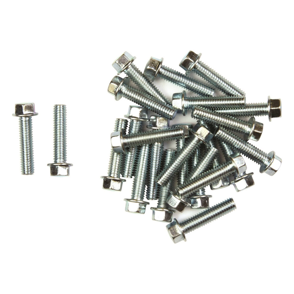 (M6 X 25 Mm) Bike It Carbon Steel Flange Head Bolts - 25 Pieces 5034862354440