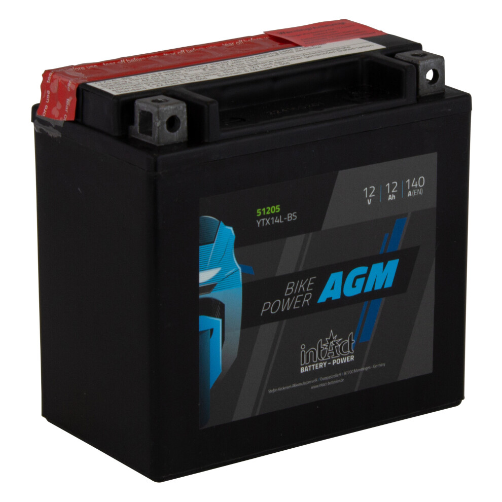 Intact Maintenance Free Agm Bike-Power Battery Ytx14l-Bs 4250227554138