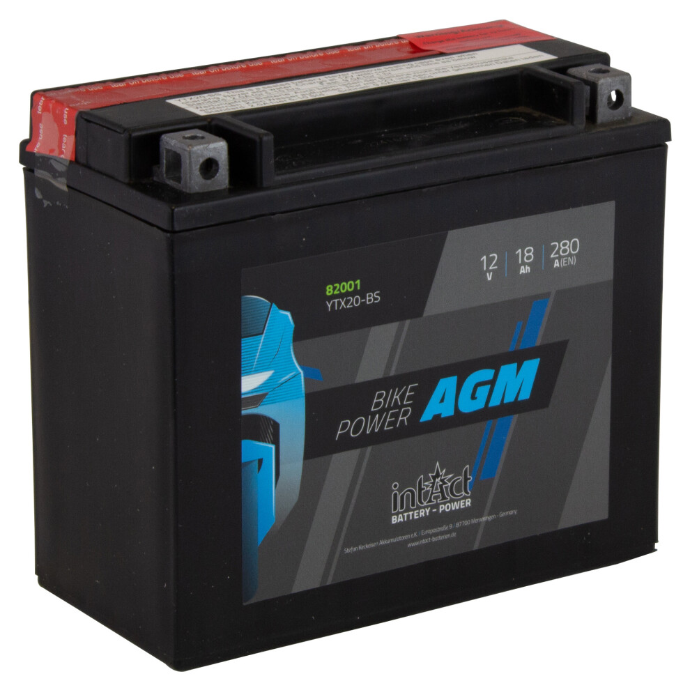 Intact Maintenance Free Agm Bike-Power Battery Ytx20-Bs 4250227523127
