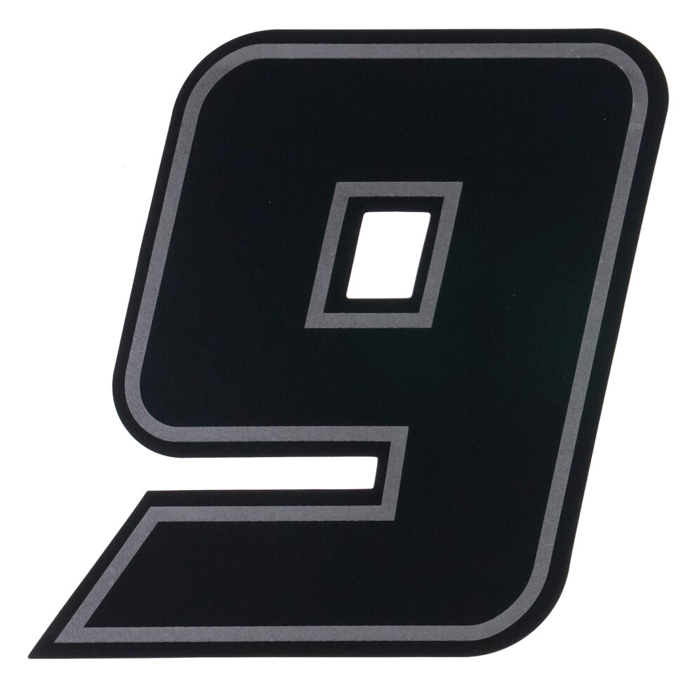 Bike It Deluxe Race Numbers Decal - #9 - 4 Inch Black 5034862430465