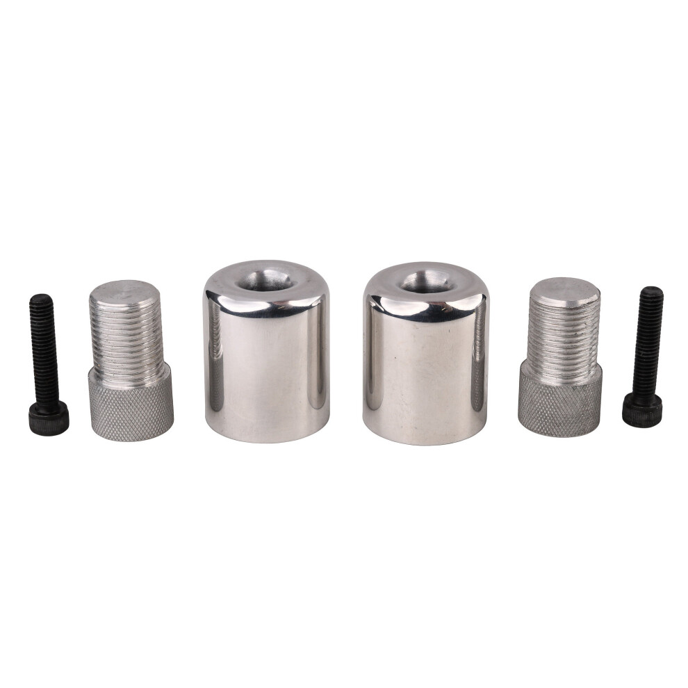 BikeTek Bar End Sliders Silver For Yamaha YZF-R6 98>-image-OPC-PB7BJZ5-NEW