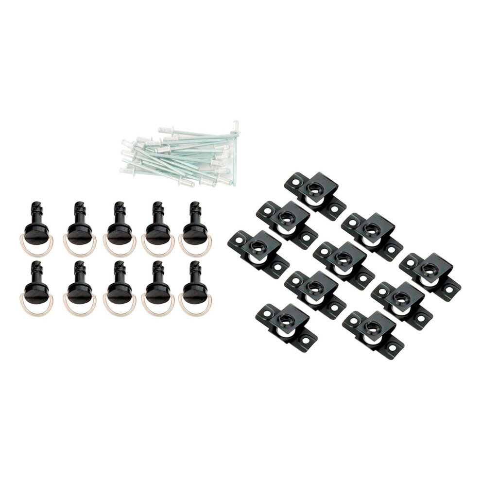 Bike It Quick Release Fairing Fasteners Rivet Type 17 Mm - Pack Of 10 Black 5034862409089
