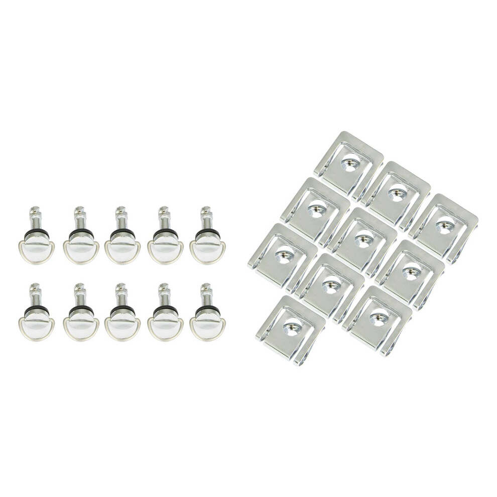 Bike It Quick Release Fairing Fasteners Slip-On 17 Mm - Pack Of 10 Silver 5034862349842