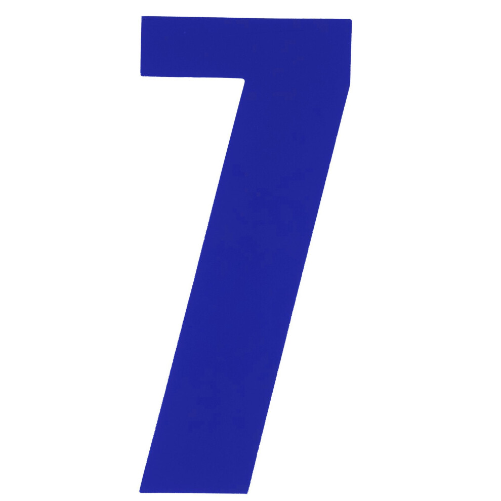 (8 Inch) Bike It Race Numbers Decal - #7 Blue 5034862355867