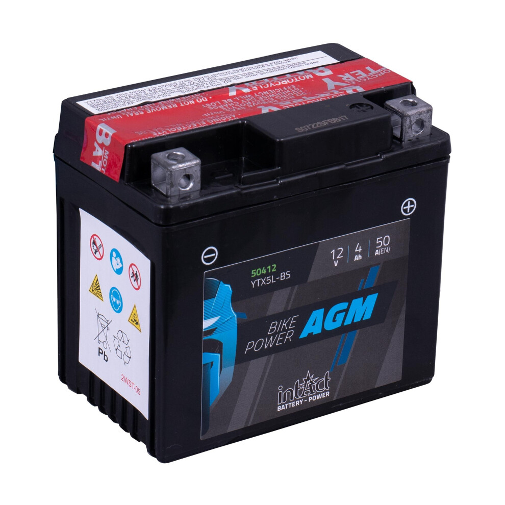 Intact Maintenance Free Agm Bike-Power Battery Ytx5l-Bs 4250227523028