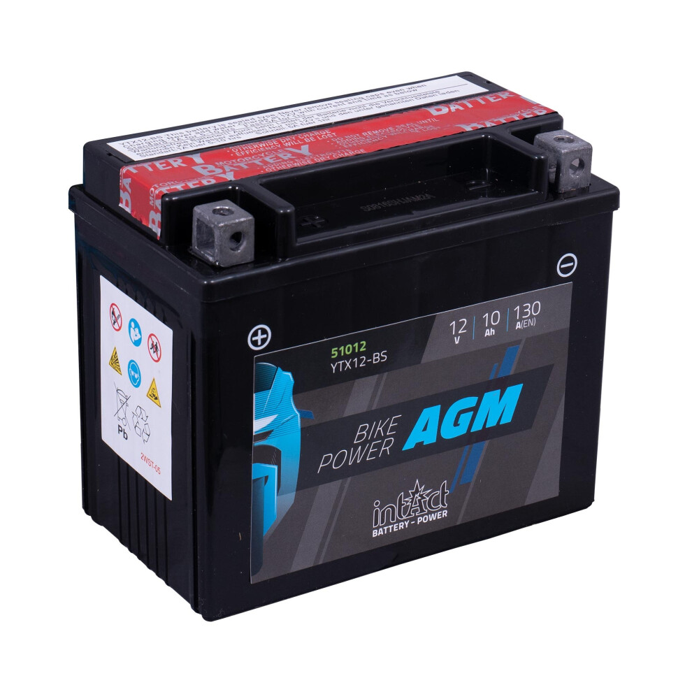 Intact Maintenance Free Agm Bike-Power Battery Ytx12-Bs 4250227523066