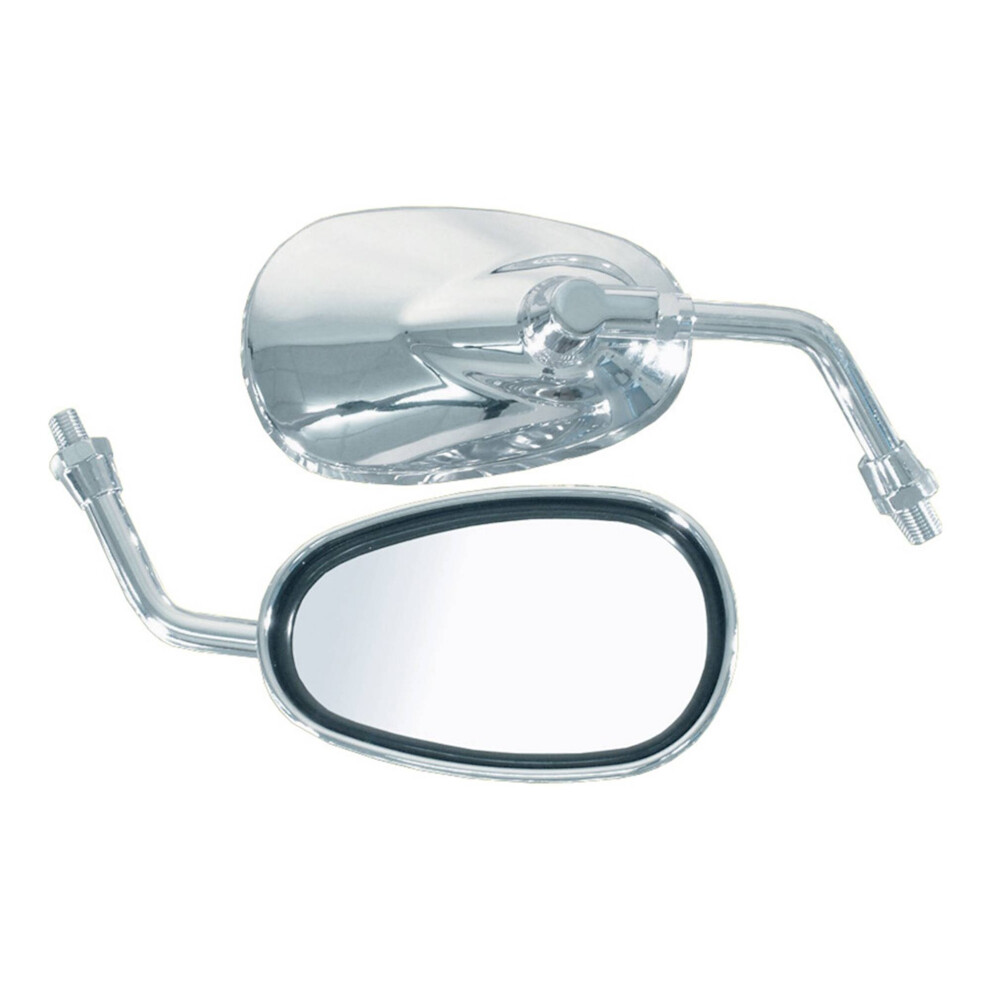 Bike It Mini Chrome Xv Type Universal Mirrors With 10 Mm Thread 5034862240125