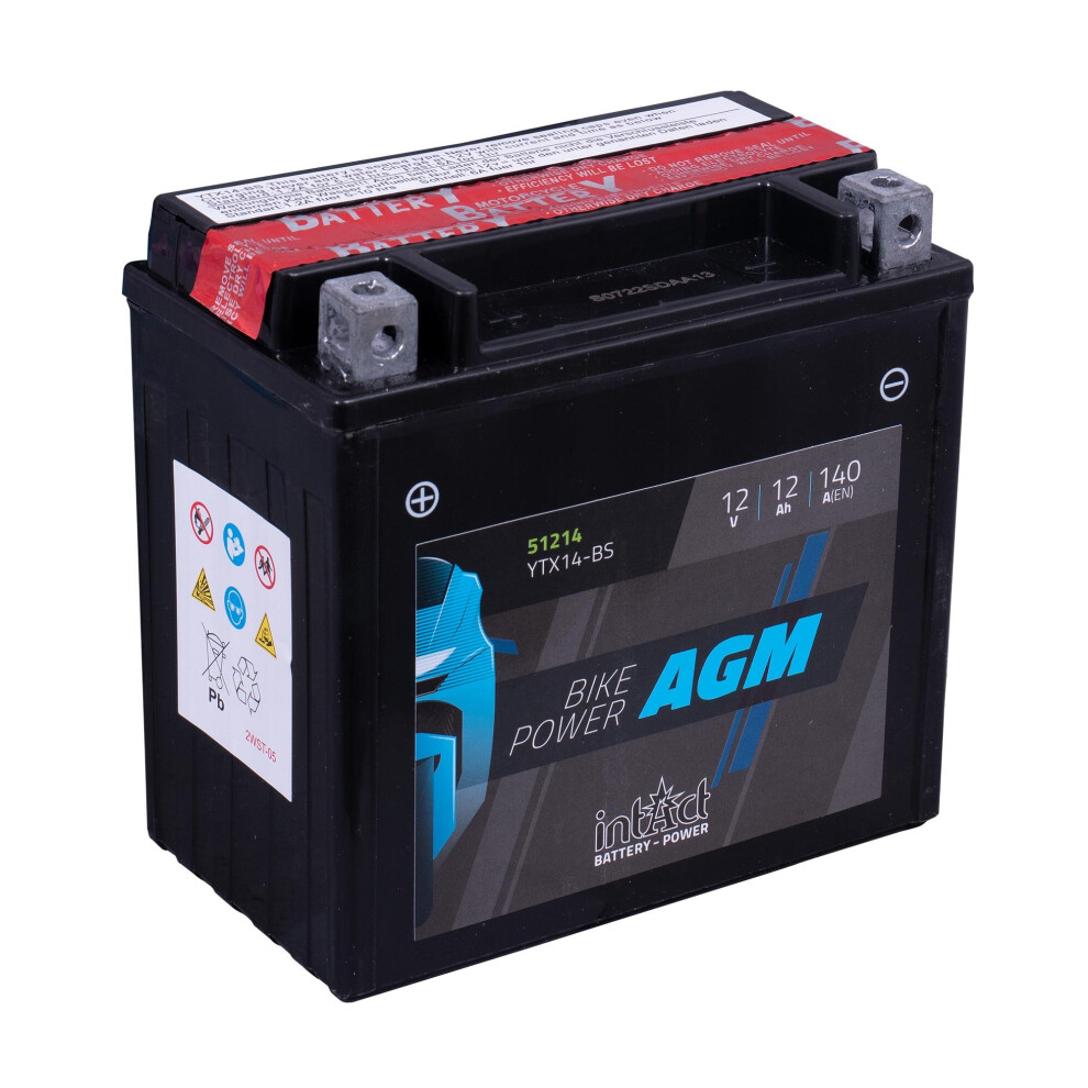 IntAct Maintenance Free AGM Bike-Power Battery YTX14-BS
