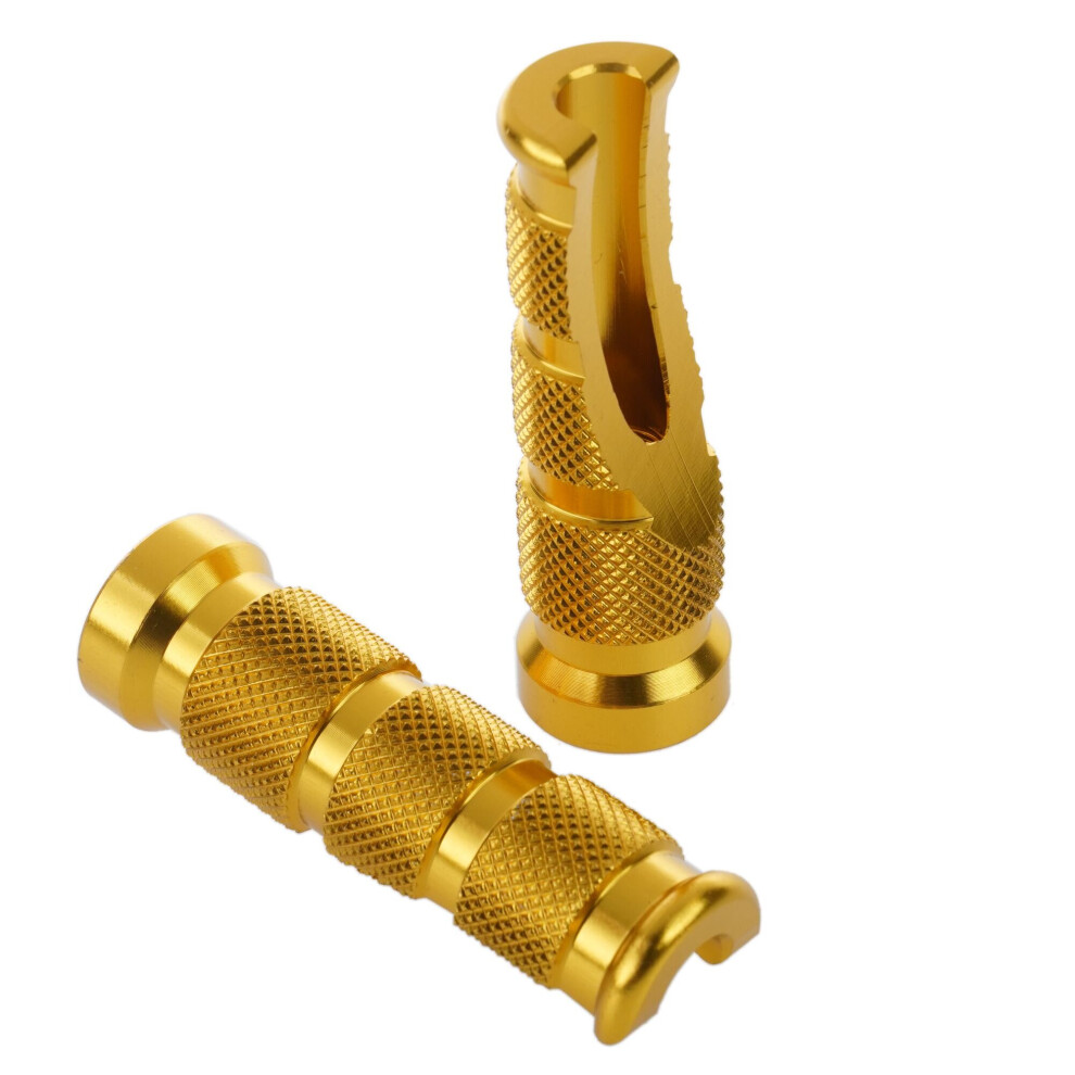 Biketek Bike It Aluminium Tapered Footrest Pegs - Pair Gold 5034862230928