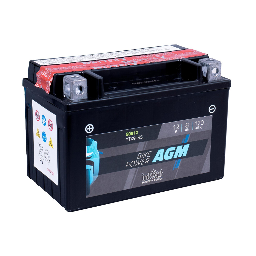 IntAct Maintenance Free AGM Bike-Power Battery YTX9-BS