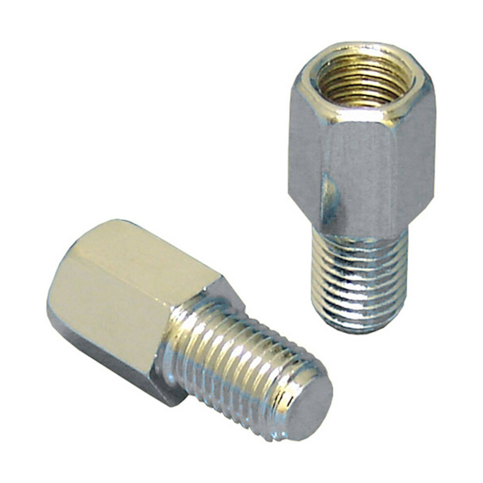 Bike It Mirror Adaptor To Convert Standard 10Mm Thread To Reverse Thread Chrome 5034862240088