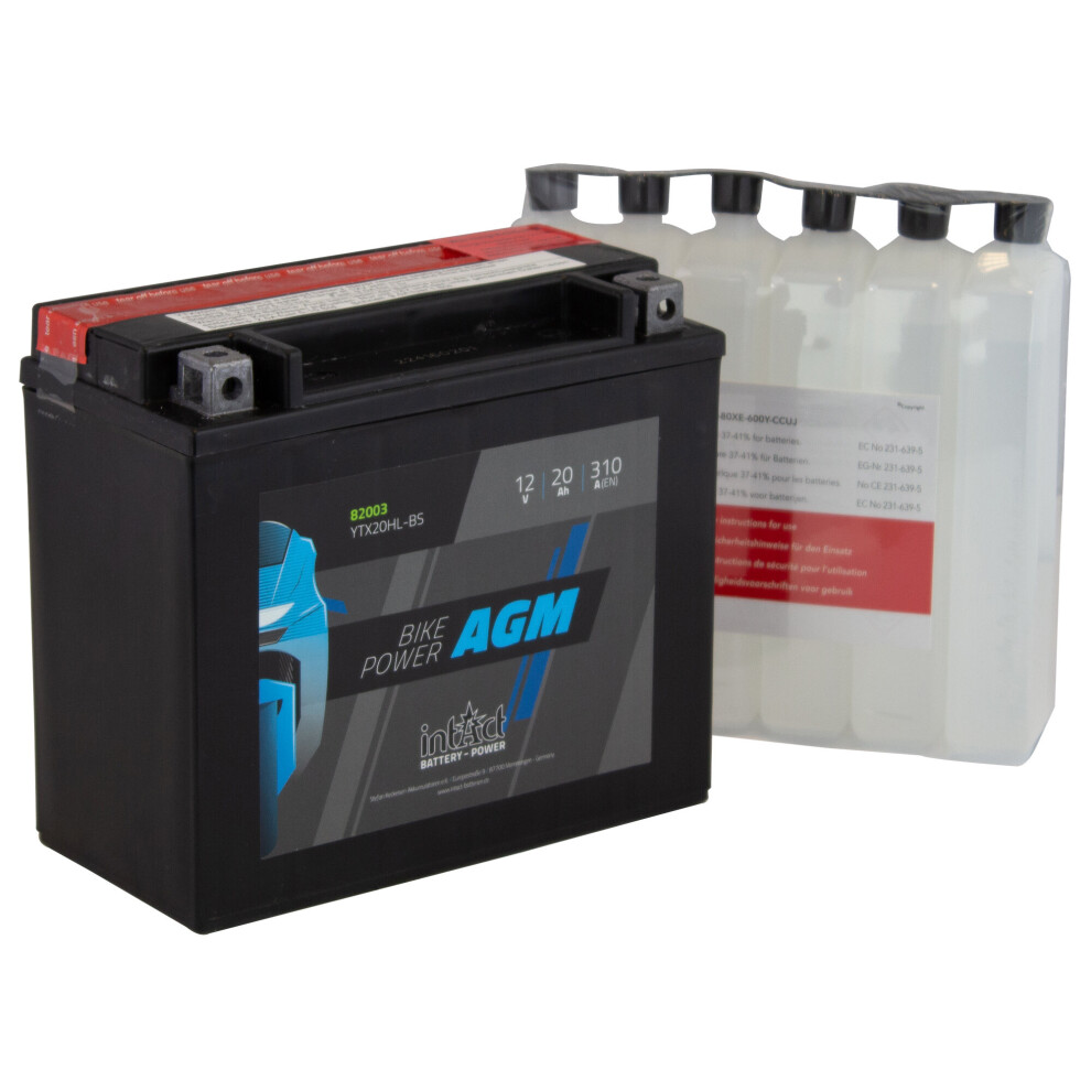 IntAct Maintenance Free AGM Bike-Power Battery YTX20HL-BS