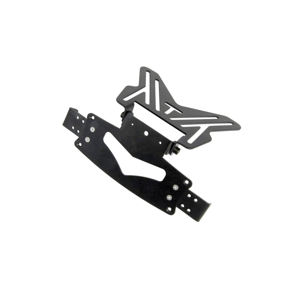 Bike It Universal Number Plate Hanger Bracket With Sliding Indicator Mounts Silver 5034862332097