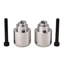BikeTek Bar-End Sliders Chrome For Honda CBR1000 Upto 04 CBR900 Upto 00 And CBR600 Upto 95 Models
