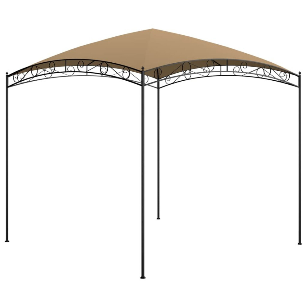 vidaXL Gazebo 3x3x2.65 m Taupe 180 g/mÂ² Garden Canopy Shelter Party Tent Shade