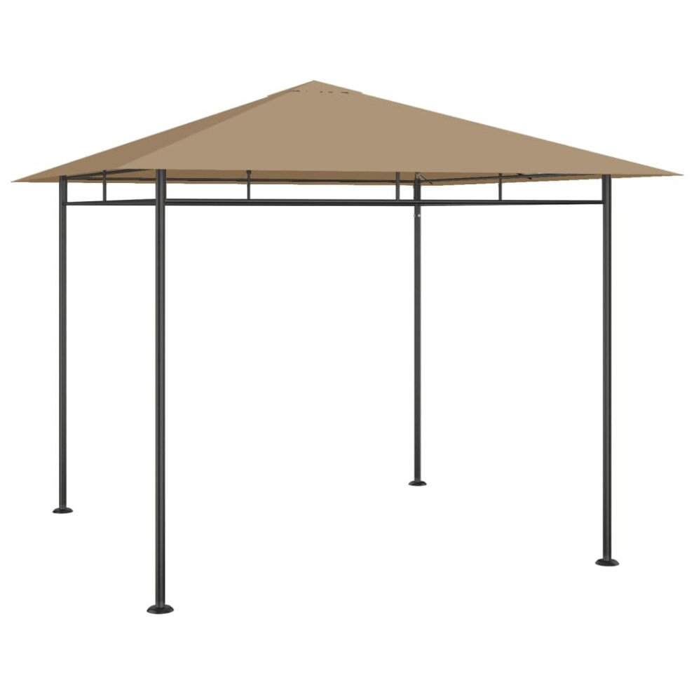 vidaXL Gazebo 3x3x2.7 m Taupe 180 g/mÂ² Lawn Outdoor Living Structure Canopy