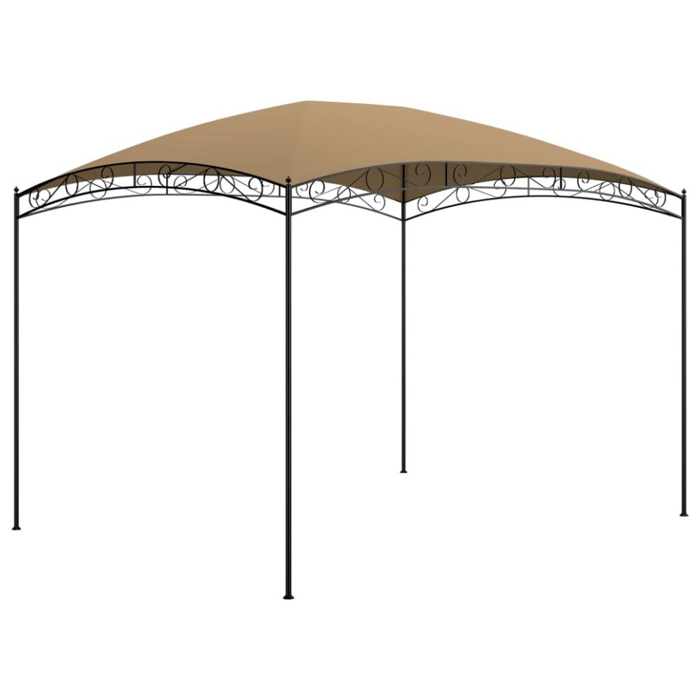 vidaXL Gazebo 3x4x2.65 m Taupe 180 g/mÂ² Garden Canopy Shelter Party Tent Shade