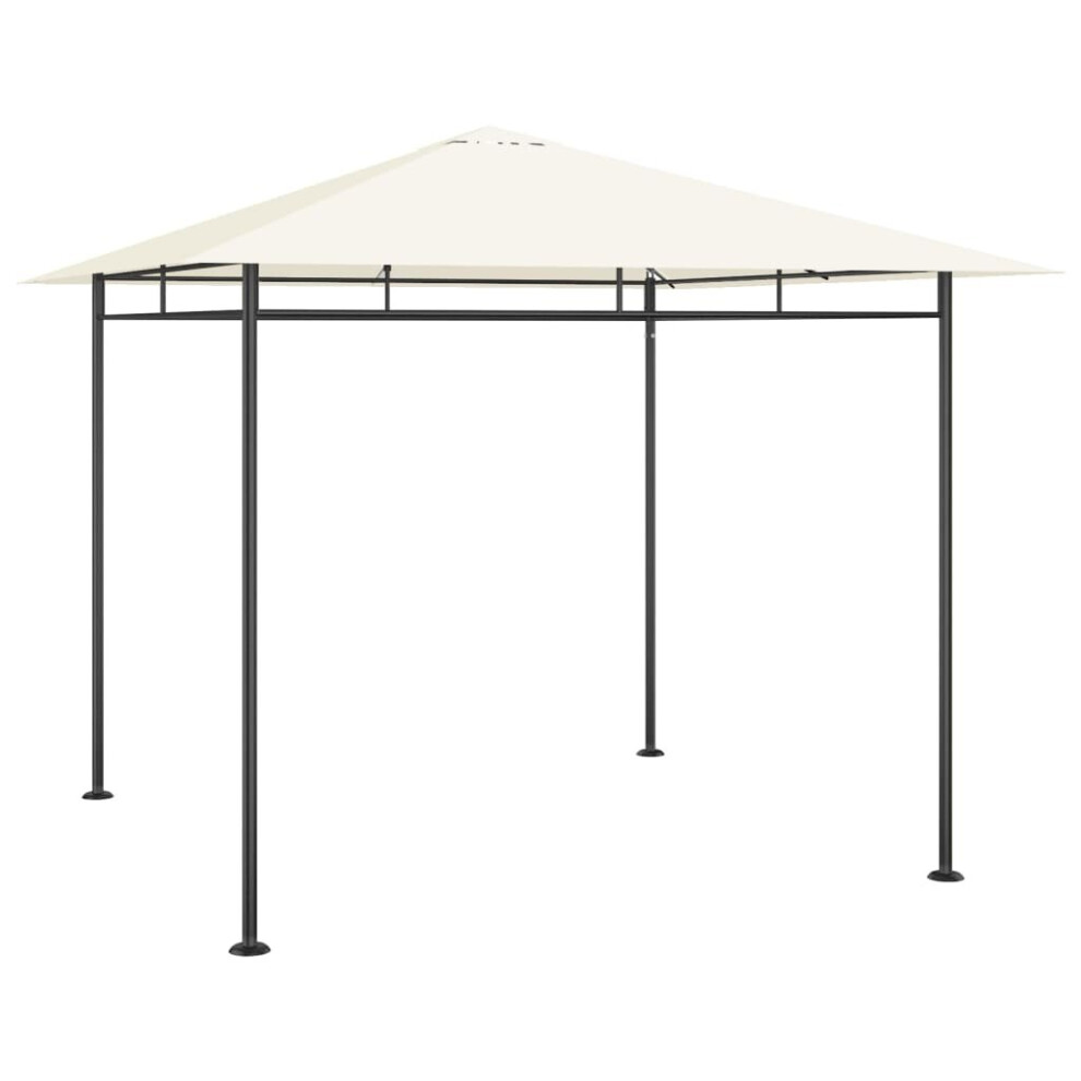 vidaXL Gazebo 3x3x2.7 m Cream 180 g/mÂ² Lawn Outdoor Living Structure Canopy