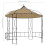 VidaXL vidaXL Pavillon 300x290 cm Taupe Rund 4
