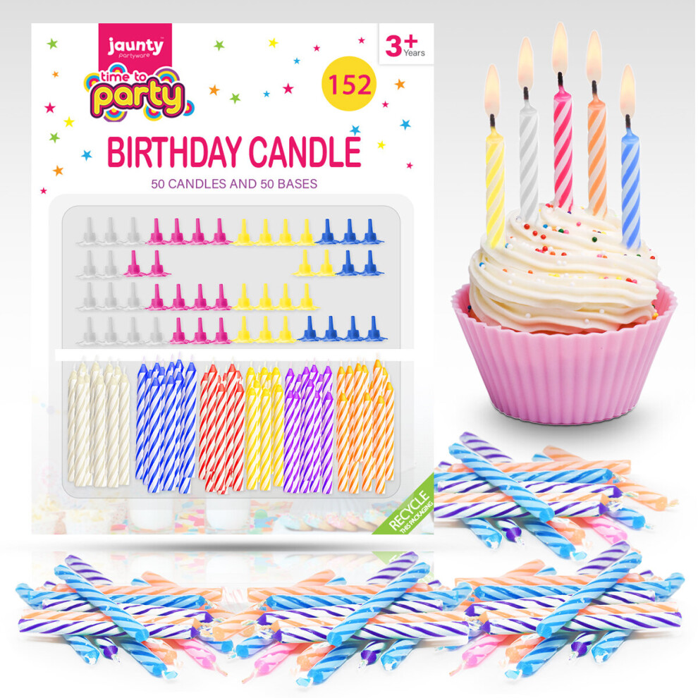 152pcs Birthday Candles for Cakes | Cake Decoration