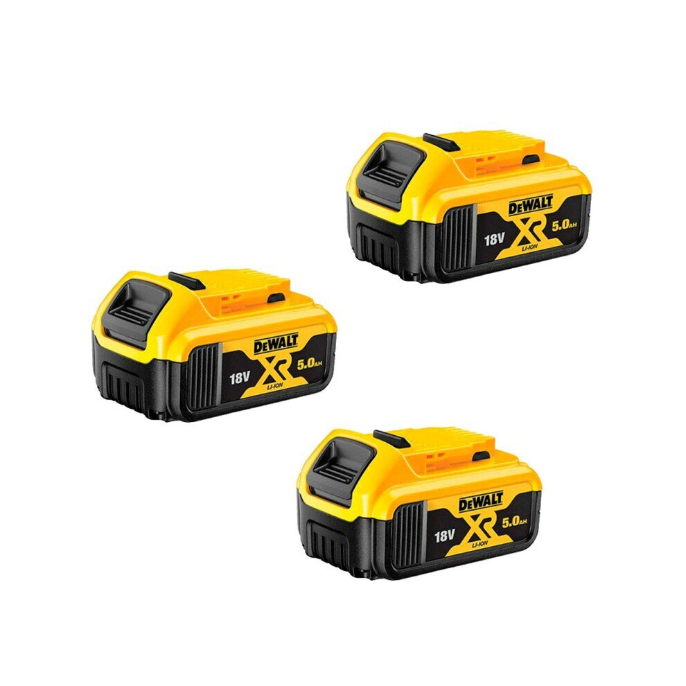 3 X DeWalt DCB184 18V 5.0Ah Li-ion XR LED Charge Indicator Batteries