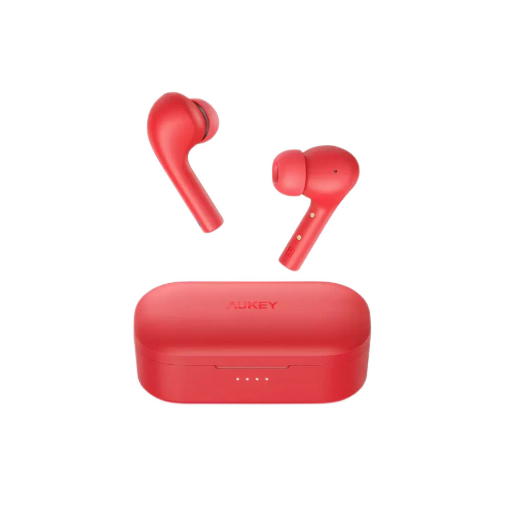 (Red) Aukey Ep-T21s Wireless Bluetooth In-Ear Headphones Red 5056009094767