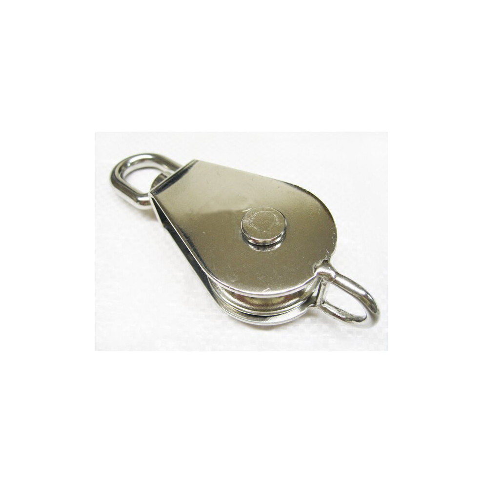 Stainless Steel Single Pulley Block Swivel Eye 32Mm (Wire Rope Sheave) 707152583091