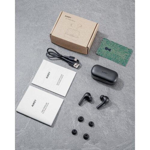 (Black) Aukey EP-T21S Wireless Bluetooth In-Ear Headphones 2