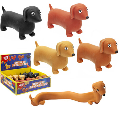 Stretchy Sausage Dog Boys Girls Kids Stress Reliever Toy