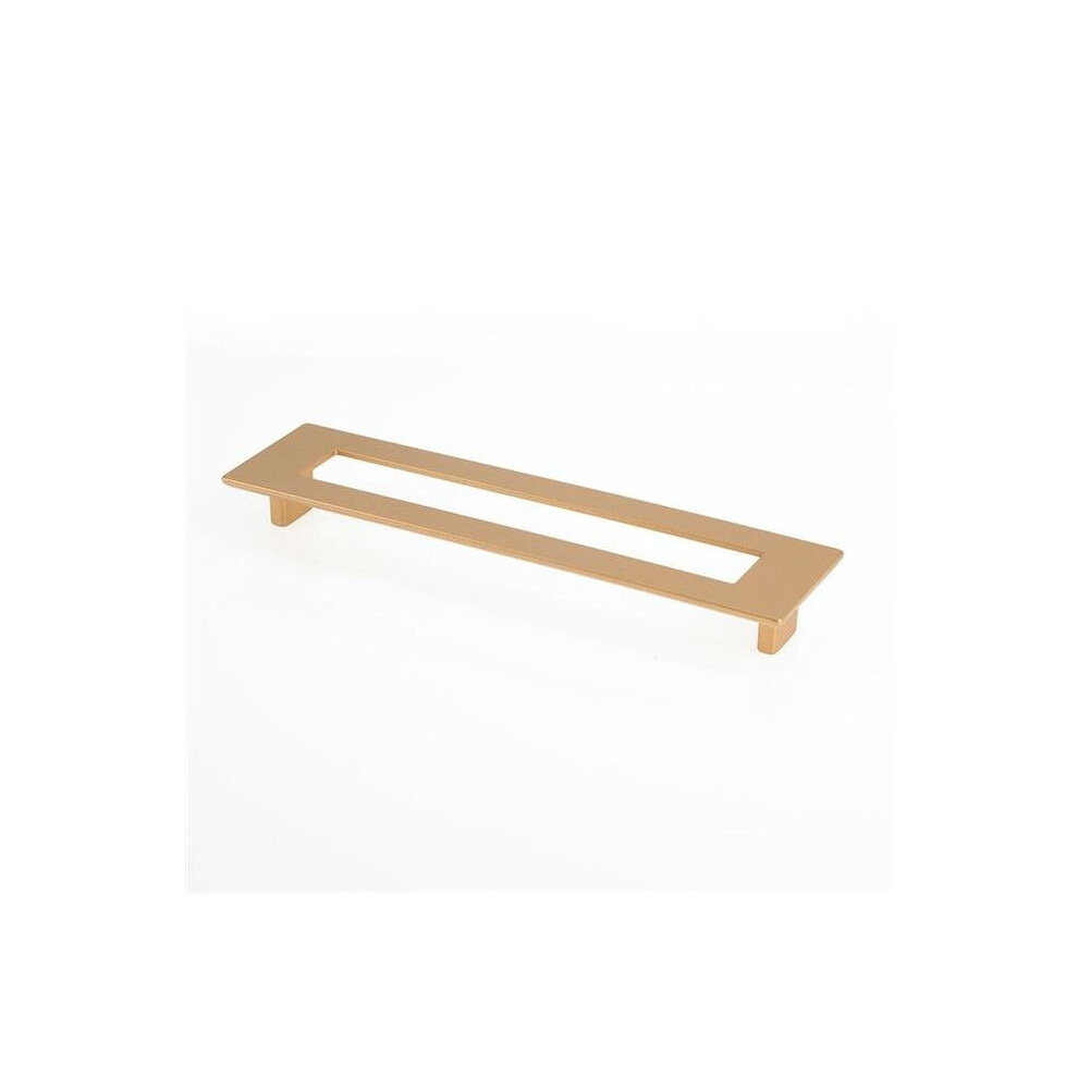 192 Mm Large Rectangular Slotted Cabinet Pull With Hole - Matte Brass 758218070284