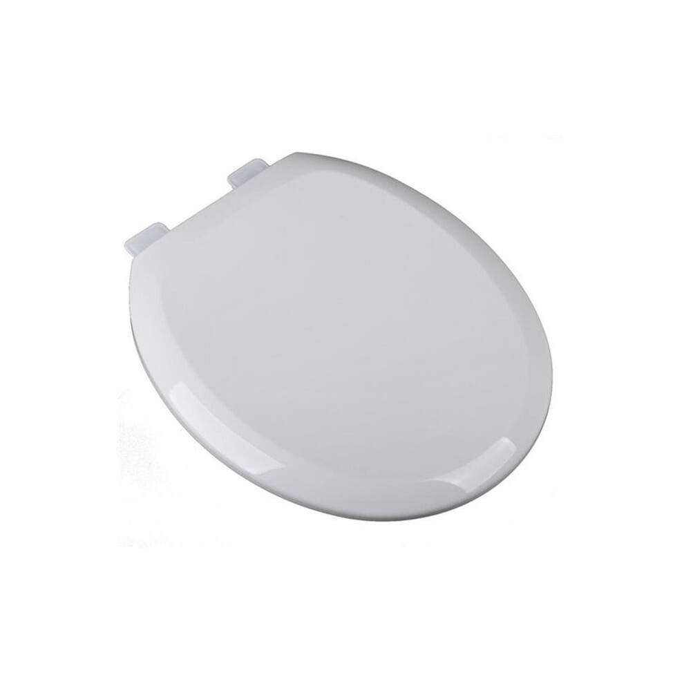 Slow Close Premium Plastic Round Toilet Seat, White 753678750479