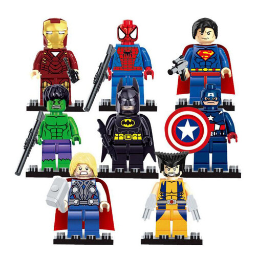 16Stück Marvel Avengers Superhelden Mini Figuren Dc Set Fit Lego 1