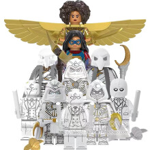 10PCS Moon Knight Minifigure Marc Spector Marvel Super Hero Minifig Figure Fit Lego Toy Collection