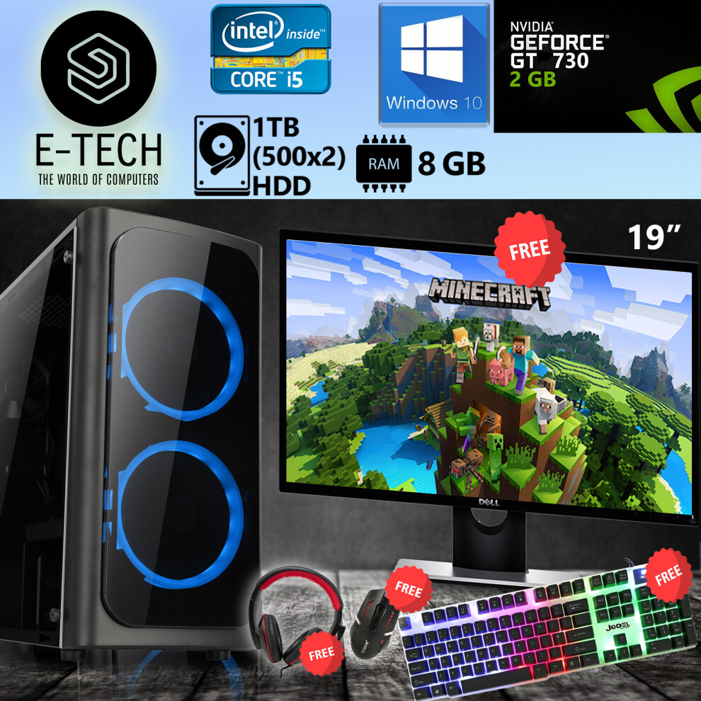 Gaming PC Bundle Core i5 8GB RAM 1TB HDD + 120 SSD 2GB GT730 Wins 10-image-OPC-P8MHBZX-REFURBISHED