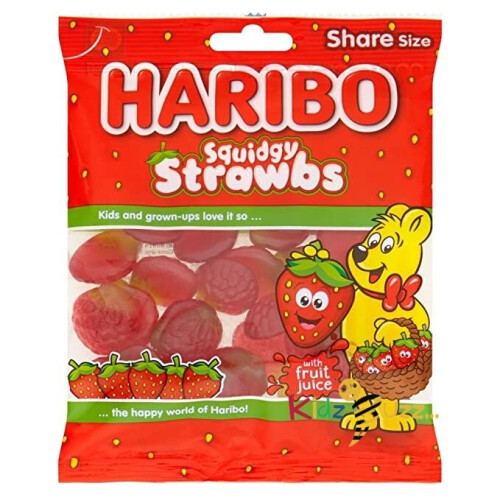 Pack Of 6) Haribo Squidgy Strawbs - 160g X 12 Bags on OnBuy