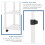 (White) Folply C Shaped Height Adjustable Mobile Rolling Side Table, End Table, Laptop table 4