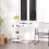 (White) Folply C Shaped Height Adjustable Mobile Rolling Side Table, End Table, Laptop table 7