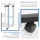 (White) Folply C Shaped Height Adjustable Mobile Rolling Side Table, End Table, Laptop table 3
