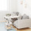 (White) Folply C Shaped Height Adjustable Mobile Rolling Side Table, End Table, Laptop table 8