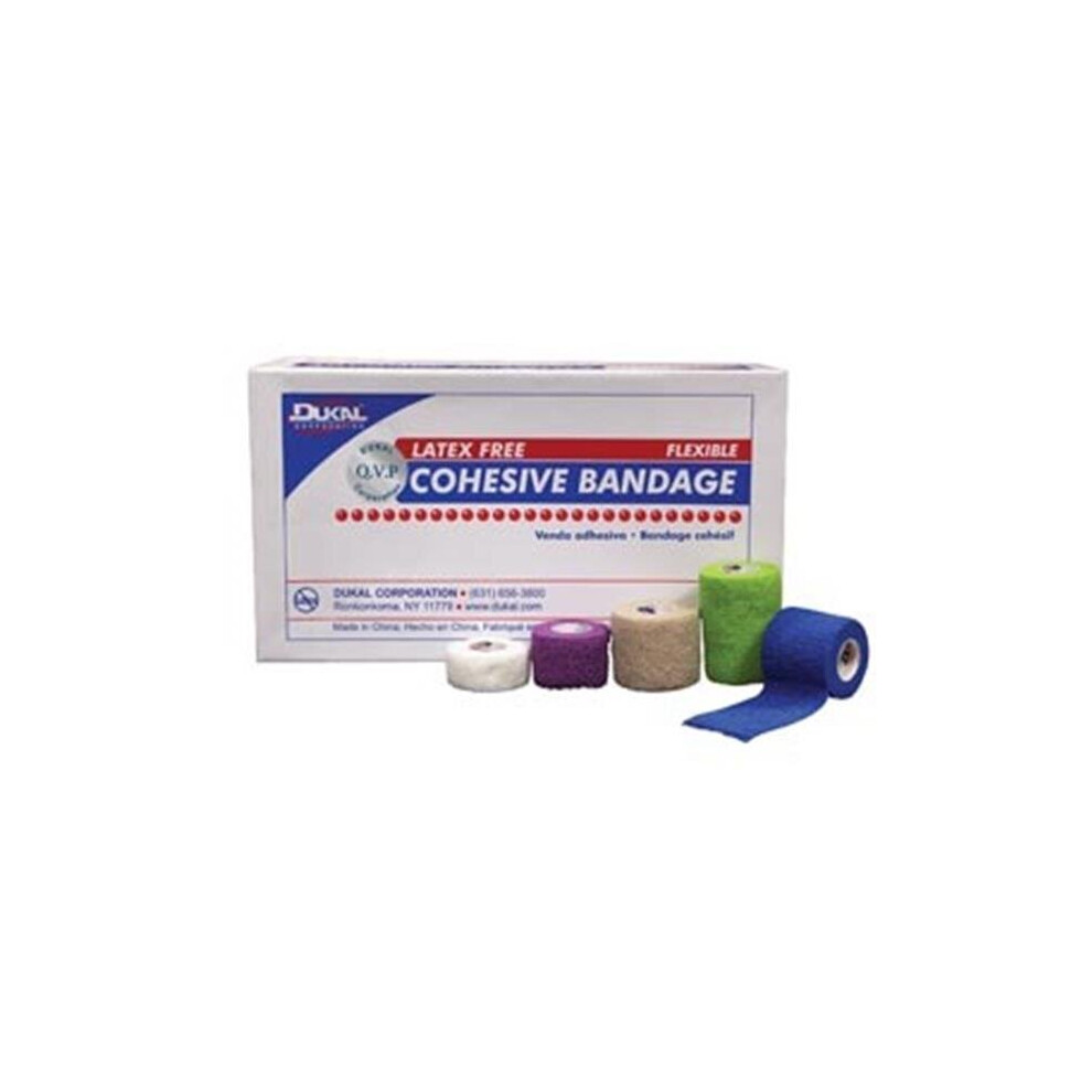 Dukal Corporation 8036Aslf Cohesive Bandage, Assorted, 3 In., Latex-Free