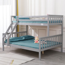 (Grey) Triple Bunk Beds Pine Wood Kids Children Sleeper Bunk Bed Frame