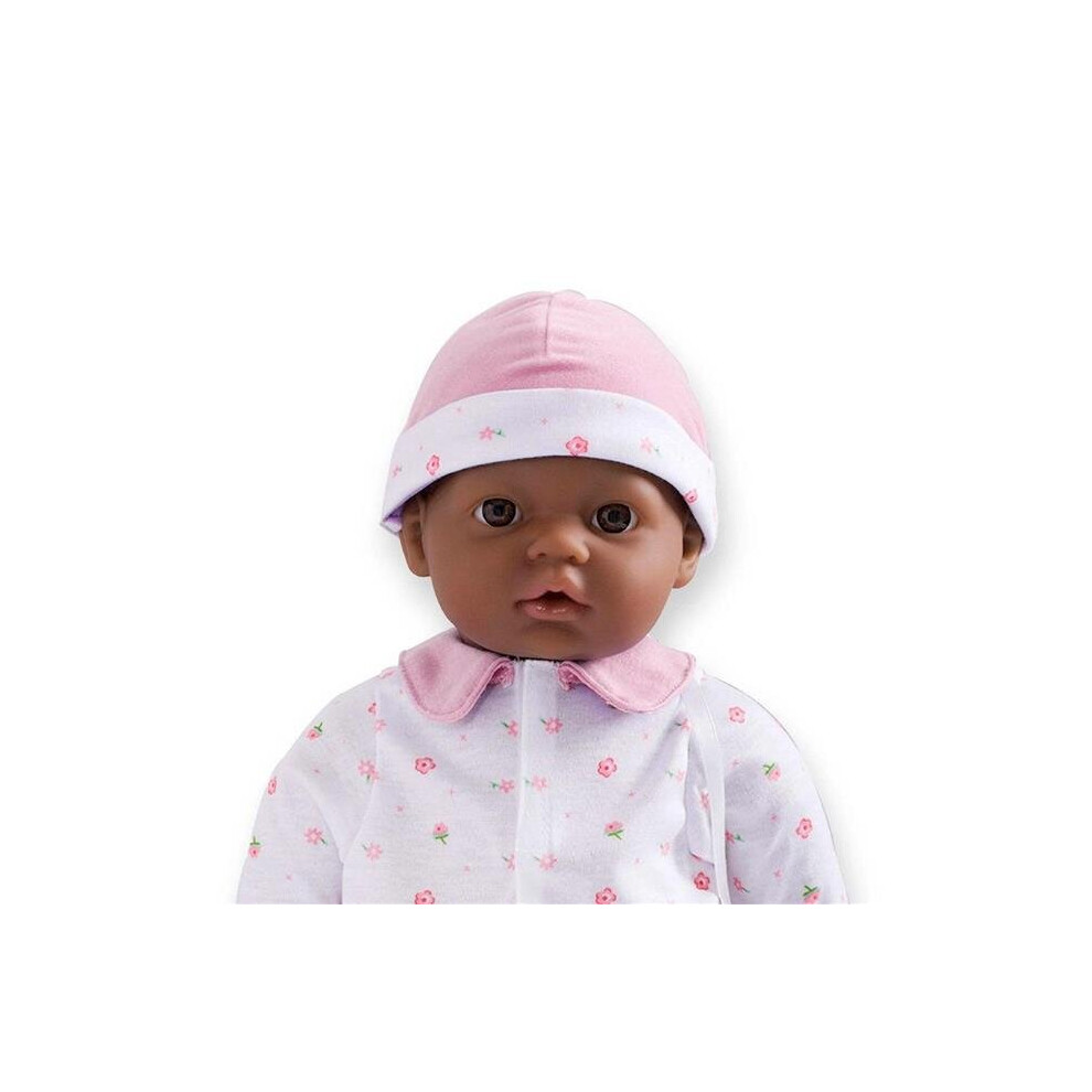 Photos - Doll La Baby 15031 Soft Body Baby in baby outfit. African American. Purple w/ Pacifier & Magic Bottle. Window Box.