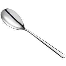 9 in. Quantum Stainless Steel Tablespoon & Serving Spoon Silver